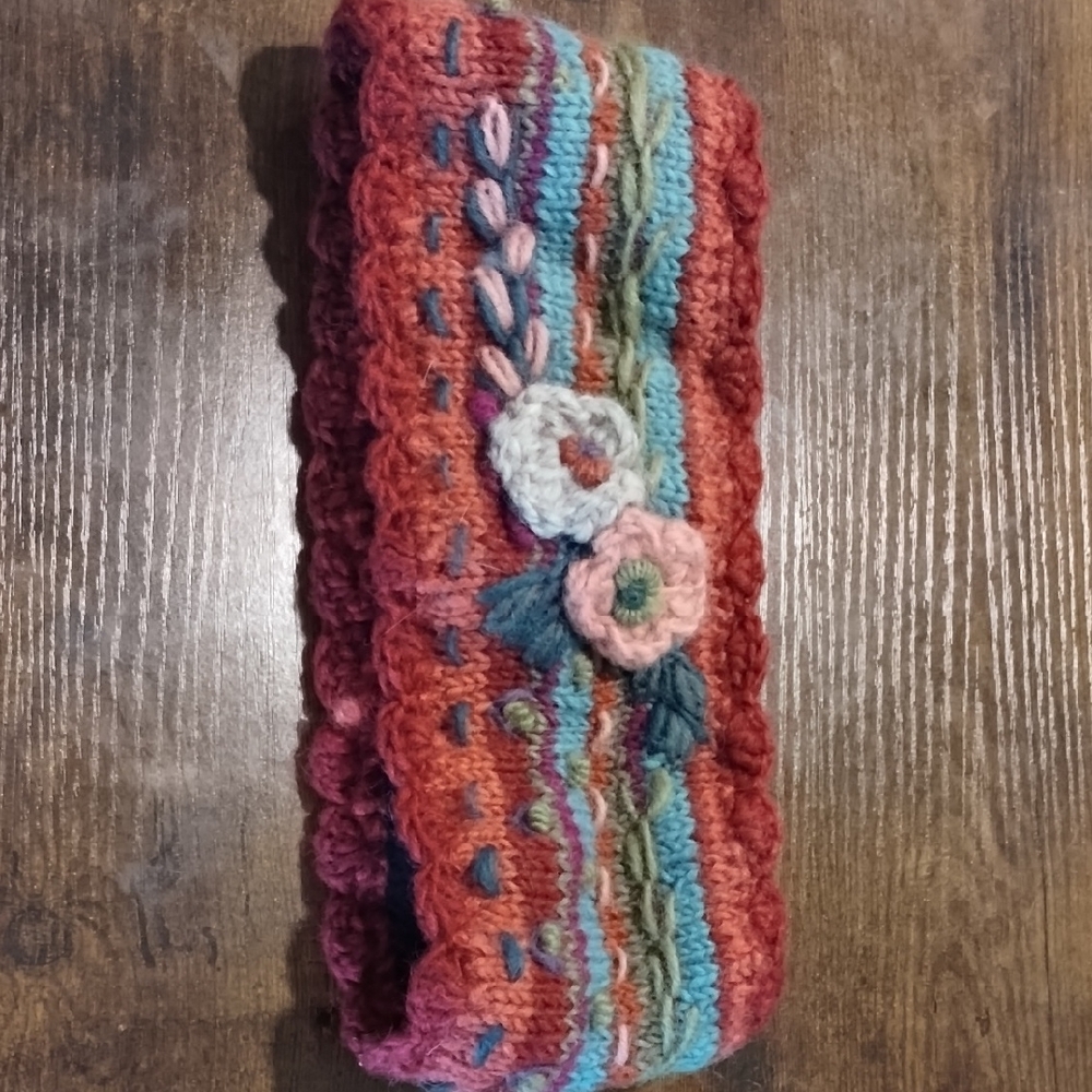 Colorful Wool Knit Floral Lost Horizons Headband